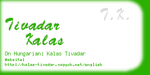 tivadar kalas business card